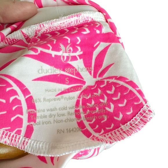 Dudley Stephens Maxi Dress Swim Coverup Size Small Hot Pink White - Picture 9 of 9